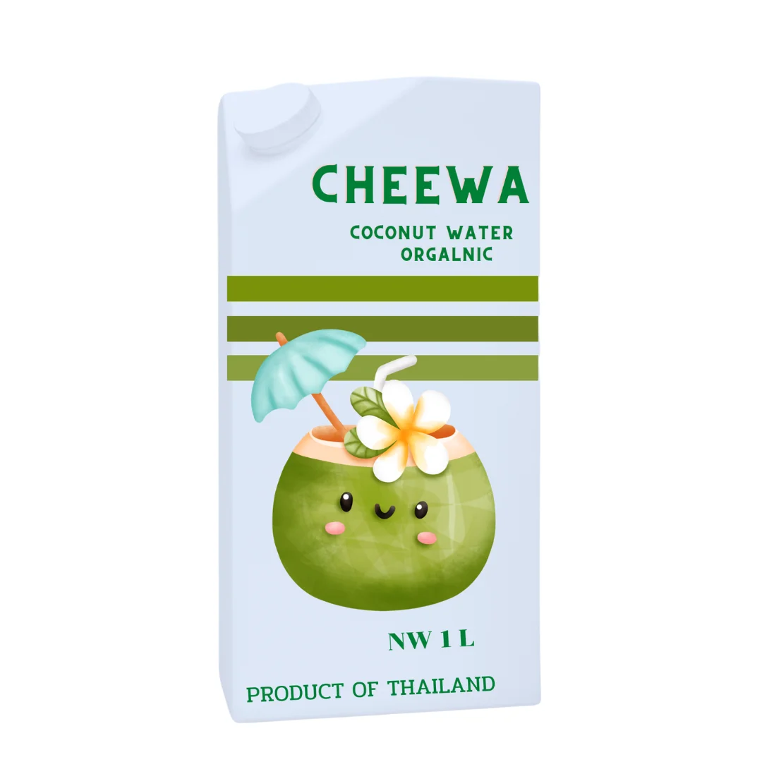 Product of Thailand Natural Coco Drink Organic  CHEEWA Coconut Water Kancheewalanad Company OEM CANNED ready box origin fruit