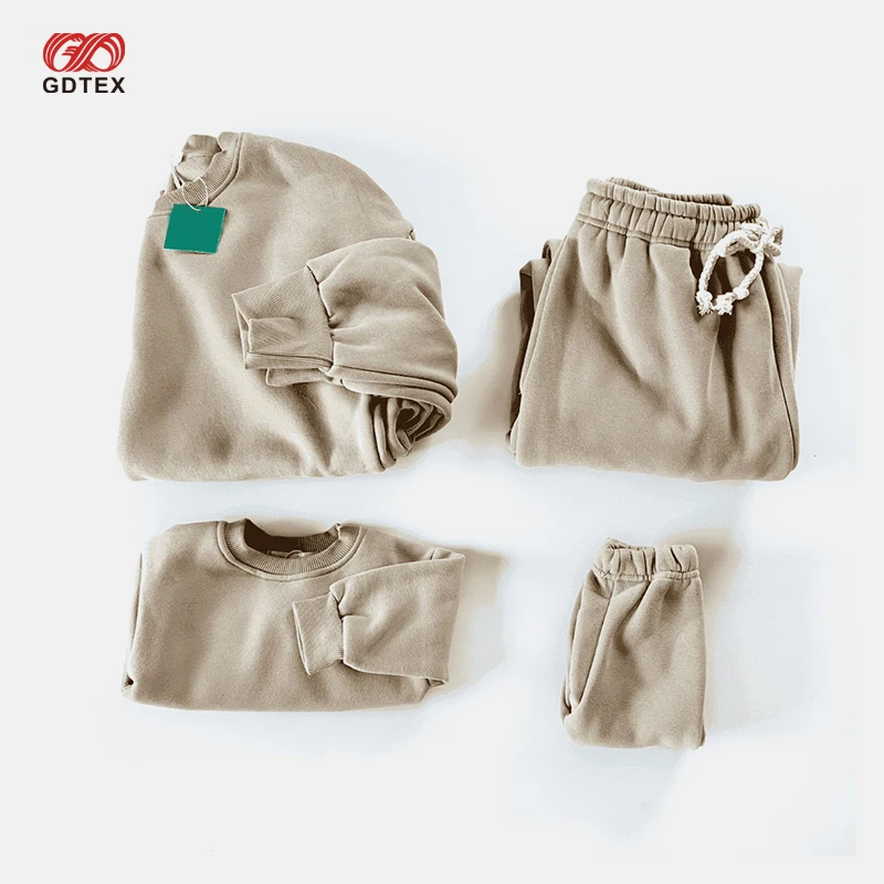 GDTEX Custom Negotiable Price Custom Logo Mommy And Me Oversized Pullover Sweatsuit Set NOTICE This Link Is For Kid Jogger Set