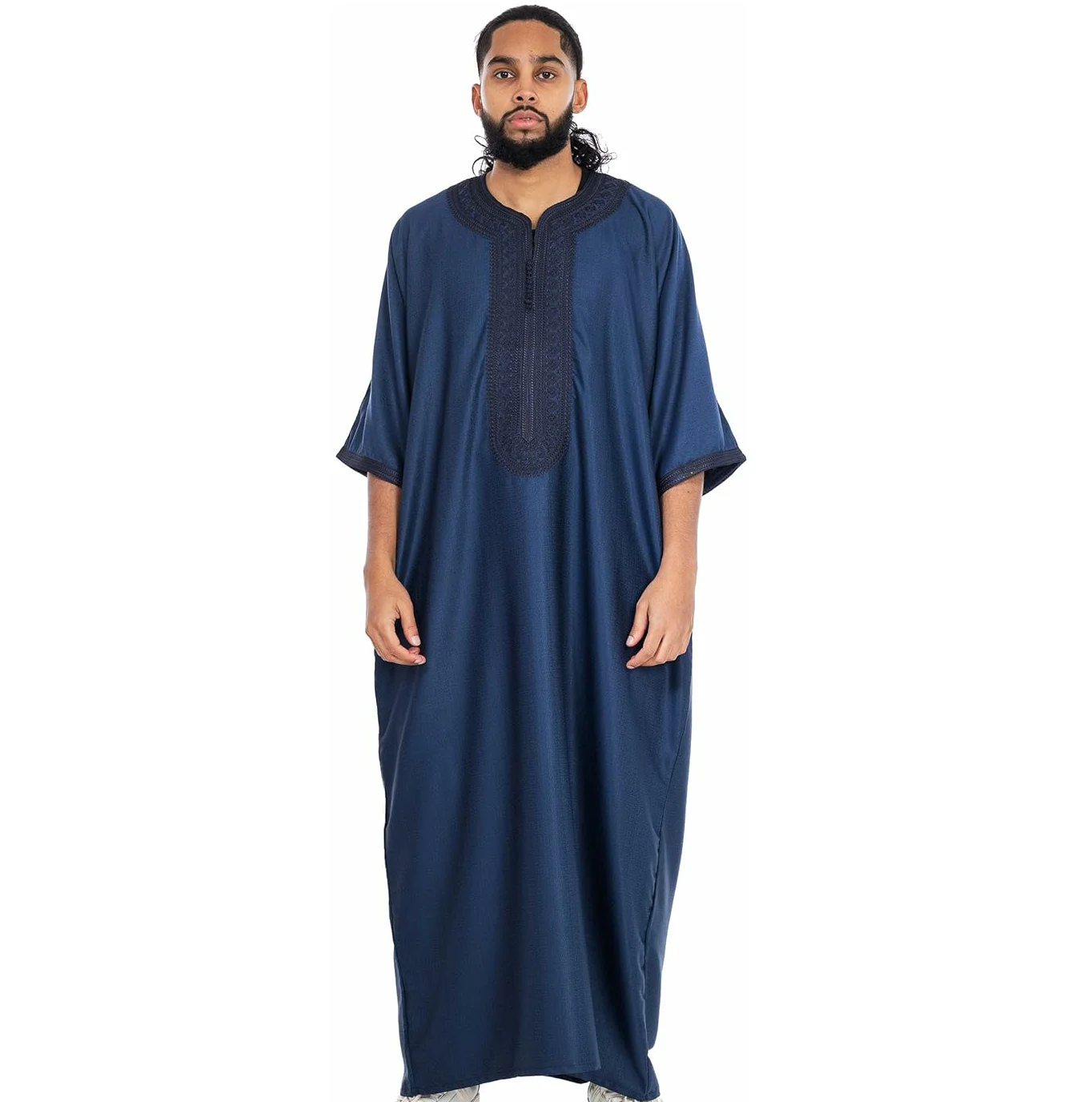 2024 Most stylish thobe for men breathable Men Thobes muslim prayer abaya daffah thobe for men
