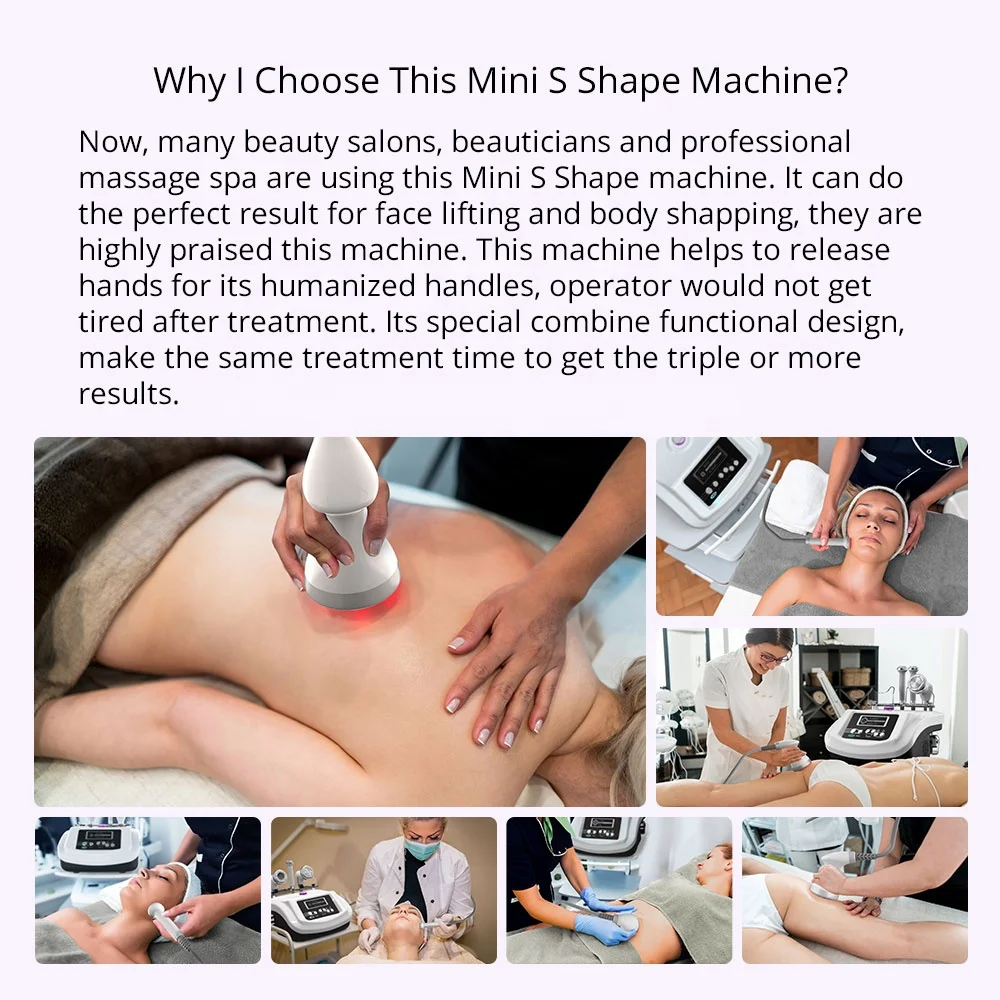 S-SHAPE EMS Electroporation Vacuum Suction Body Face Care Cavi Machine