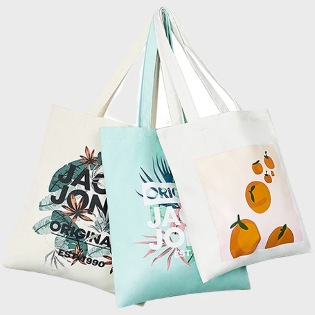 12oz Cheap Customized Logo Tote Shopping Bag Cotton Canvas Bag Custom Silk Item Style Pattern Letter Promotion   Peru