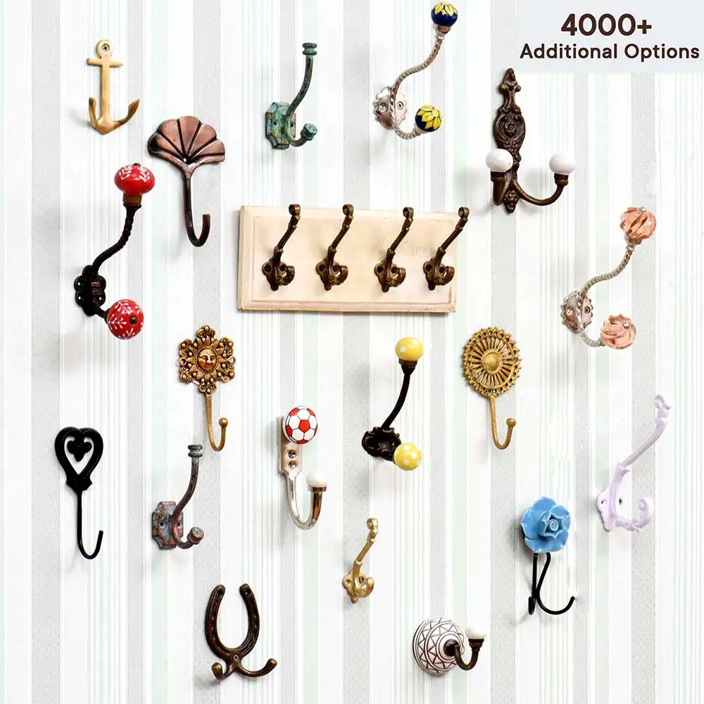 Handmade Antique Anchor Iron Wall Coat Decorative Hooks Hangers Reusable Utility Hat Keys Bags Clothes Heavy Duty Wholesale