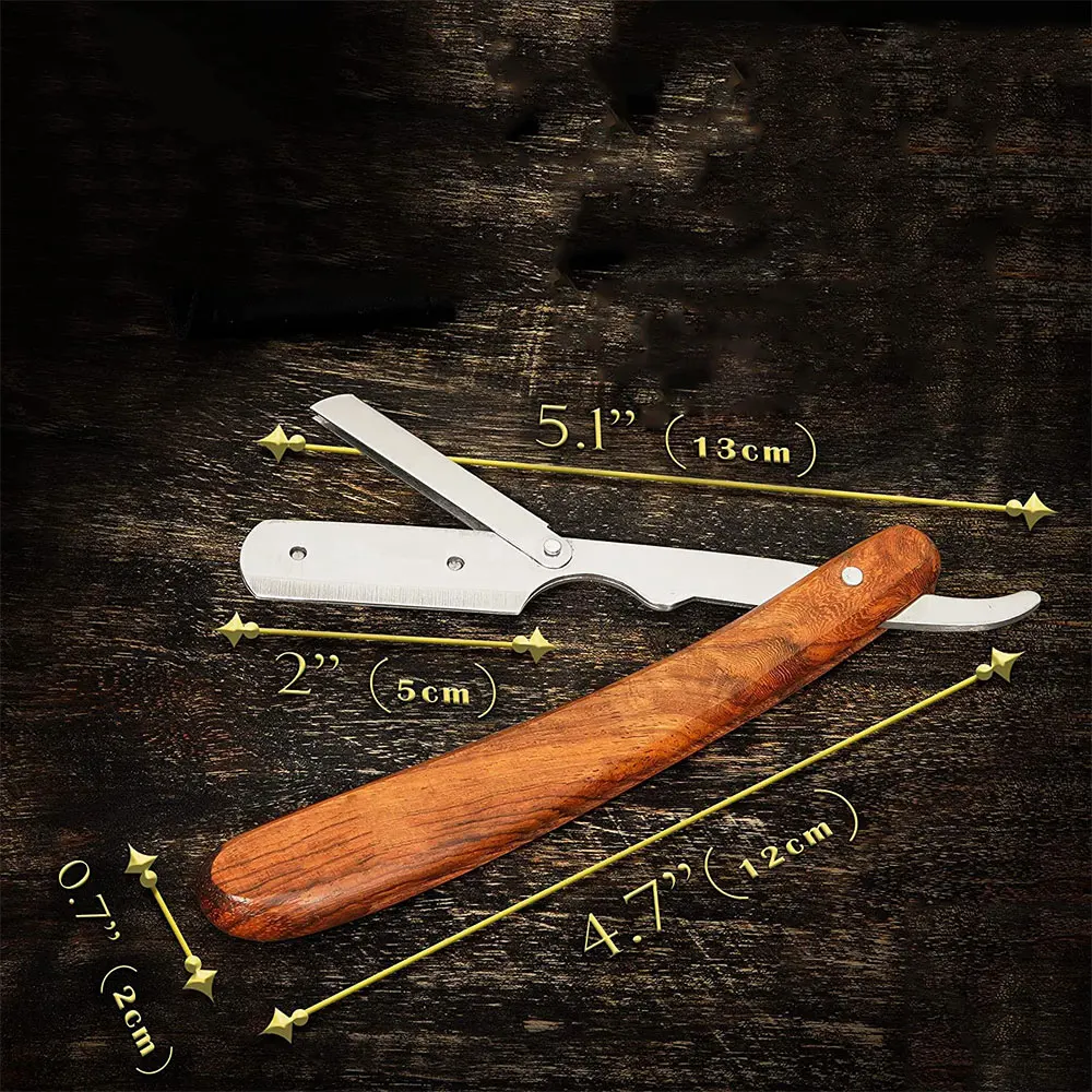 Парикмахерская прямая бритва с одним лезвием и индивидуальным логотипом оптовая продажа низкий минимальный заказ для парикмахера из нержавеющей стали