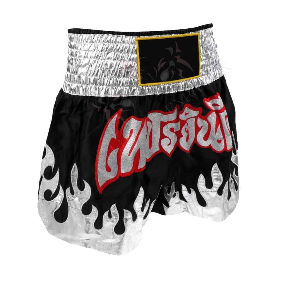 Muay Thai MMA Shorts Custom Logo Colors 100 % Premium Satin Imported Drawstring Closure Boxing Shorts For Men