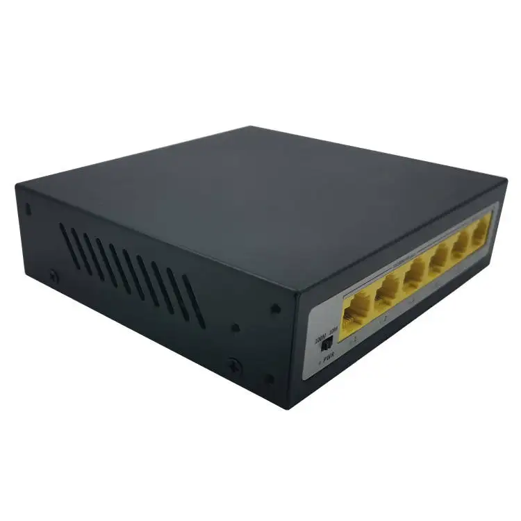 100Mbps black4 Port POE Switch  60W/96W/130W/260W 15.4 per each port POE, SNMP