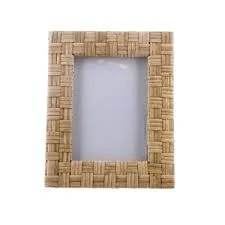 Woven Rattan Photo Frame, Natural Home Decor Accessories, Rattan Decor for Table/Desk