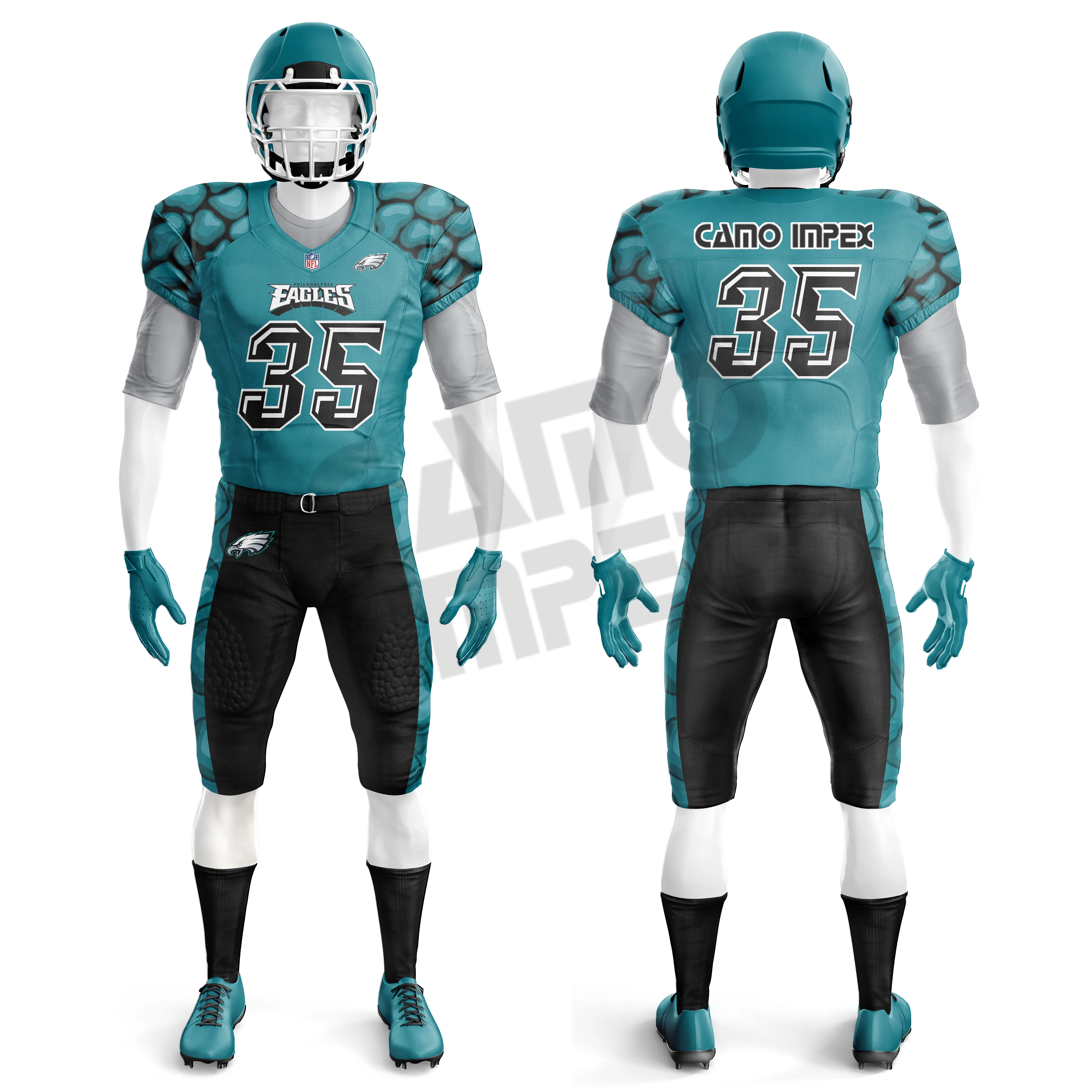 2022 Men Wear Tackle Twill American Football Custom Design Sublimation Spandex Mesh Kids American Football Jerseys And Pants