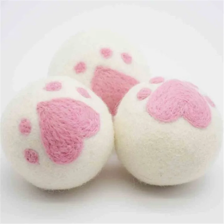 Giveaway custom print logo eco friendly organic natural 100% New Zealand handmade wool lanudry drying dryer balls for dryer