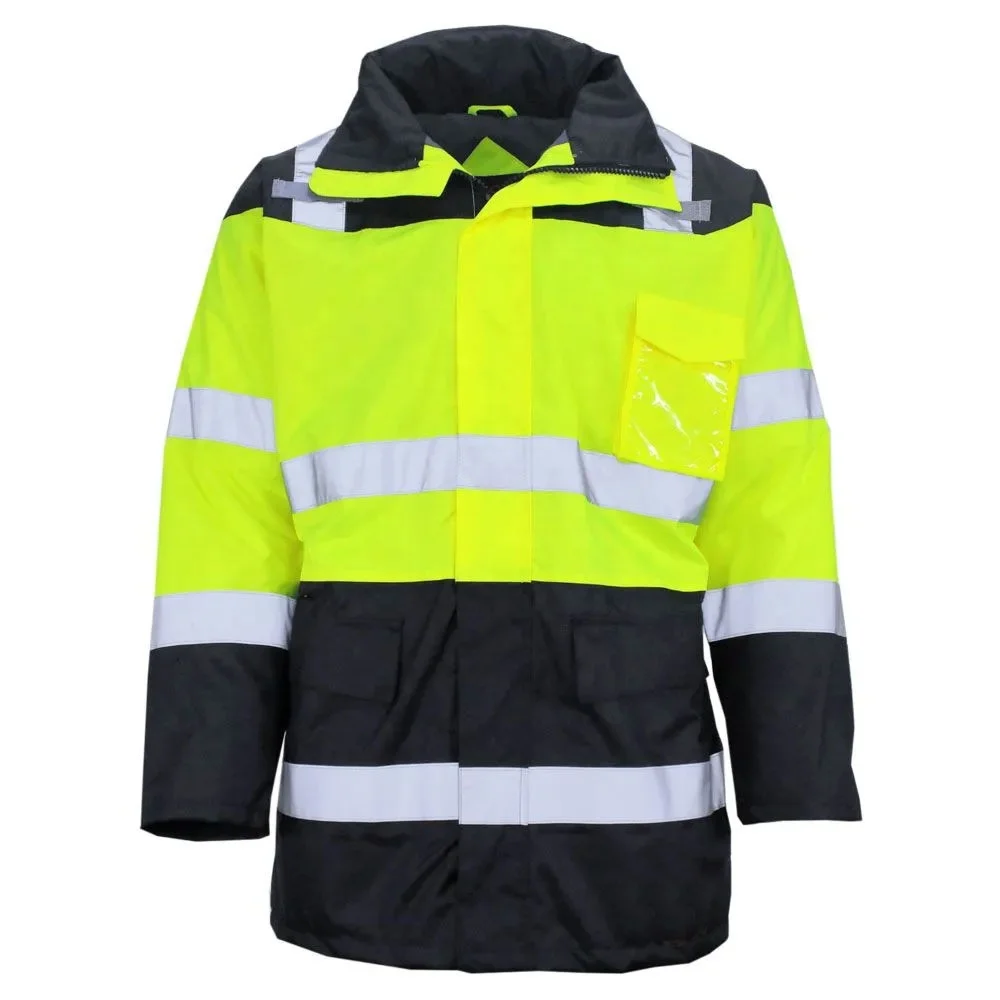 Winter Safety wear garment reflective running workwear fluorescent jacket