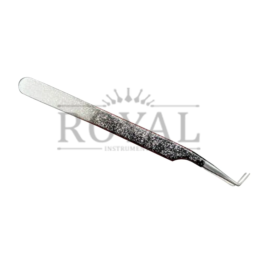 Unique Beauty Eyelash Extension Tweezers 90 Degree Bend Angled Volume Extension Stainless Steel Tweezers