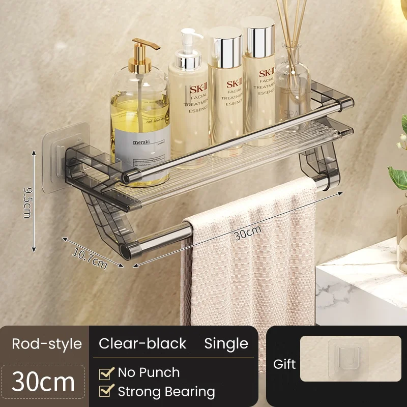 Punch-free Space Bathroom Rack Restroom Bathroom Storage Rack Wall-mounted Toilet Holder