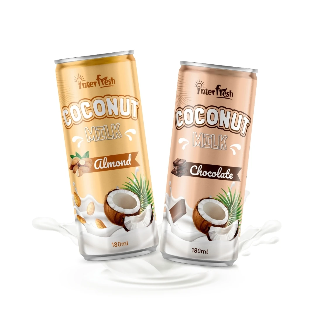 INTERFRESH VIETNAM Coconut Milk With Juice Flavor High Quality Coconut milk with Nata de coco OEM Manufacture
