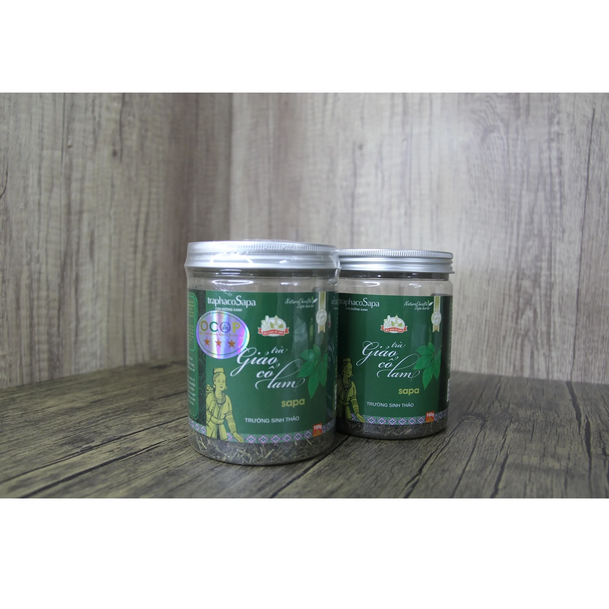 Health Tea 100% Herba Gynostemmae 100g in a Bottle Vietnam Sapa Gynostemma Pentaphyllum With 36 Months Shelf Life