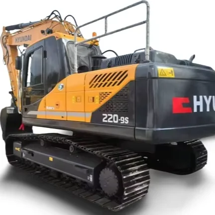 Used Hyundai R220LC-9S Excavator 22 TON Original Korean Construction Machinery High Quality and Ready Shipping