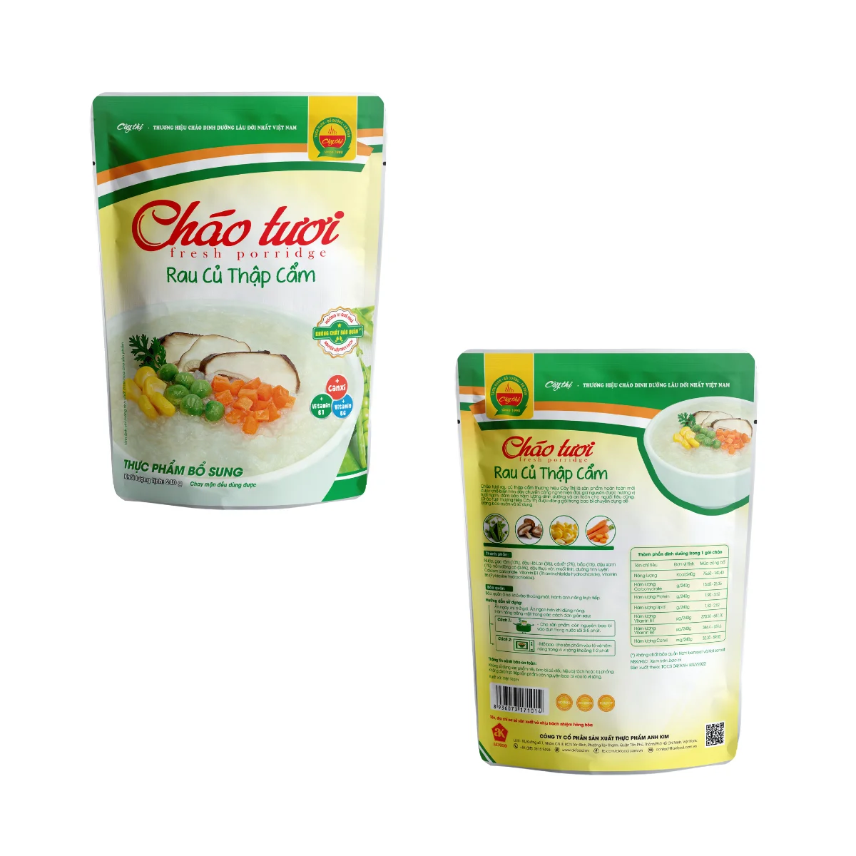Hot selling Mixed Vegetables fresh porridge low price fresh vegetables ready to eat Vegan food Made in Vietnam manufacturer