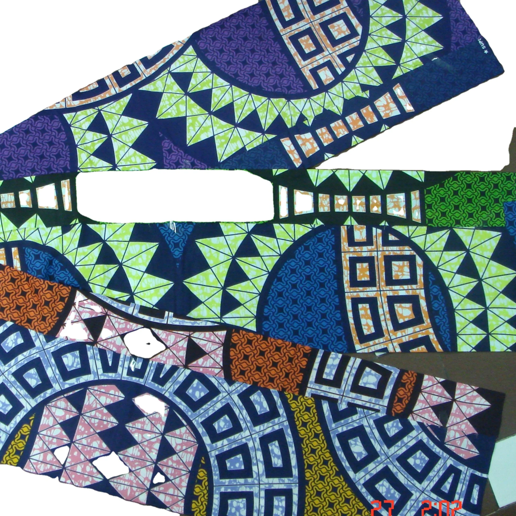 Duplex african wax printed cotton fabrics available in bright colors available in 6 yard pieces ready to ship worldwide