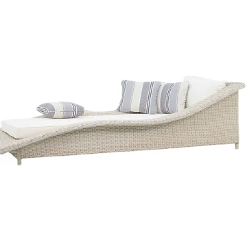 Modern Design Poly Rattan/Wicker Sunbed with Cushion PE Outdoor Patio Garden Leisure Seating Made in Vietnam