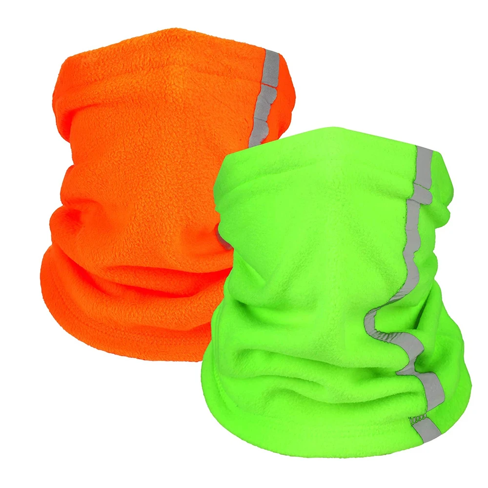 Hi Vis два тона Neon 3 м светоотражающие спортивные шарф шейный чехол маска для лица, оптовая продажа Светоотражающие маска для лица