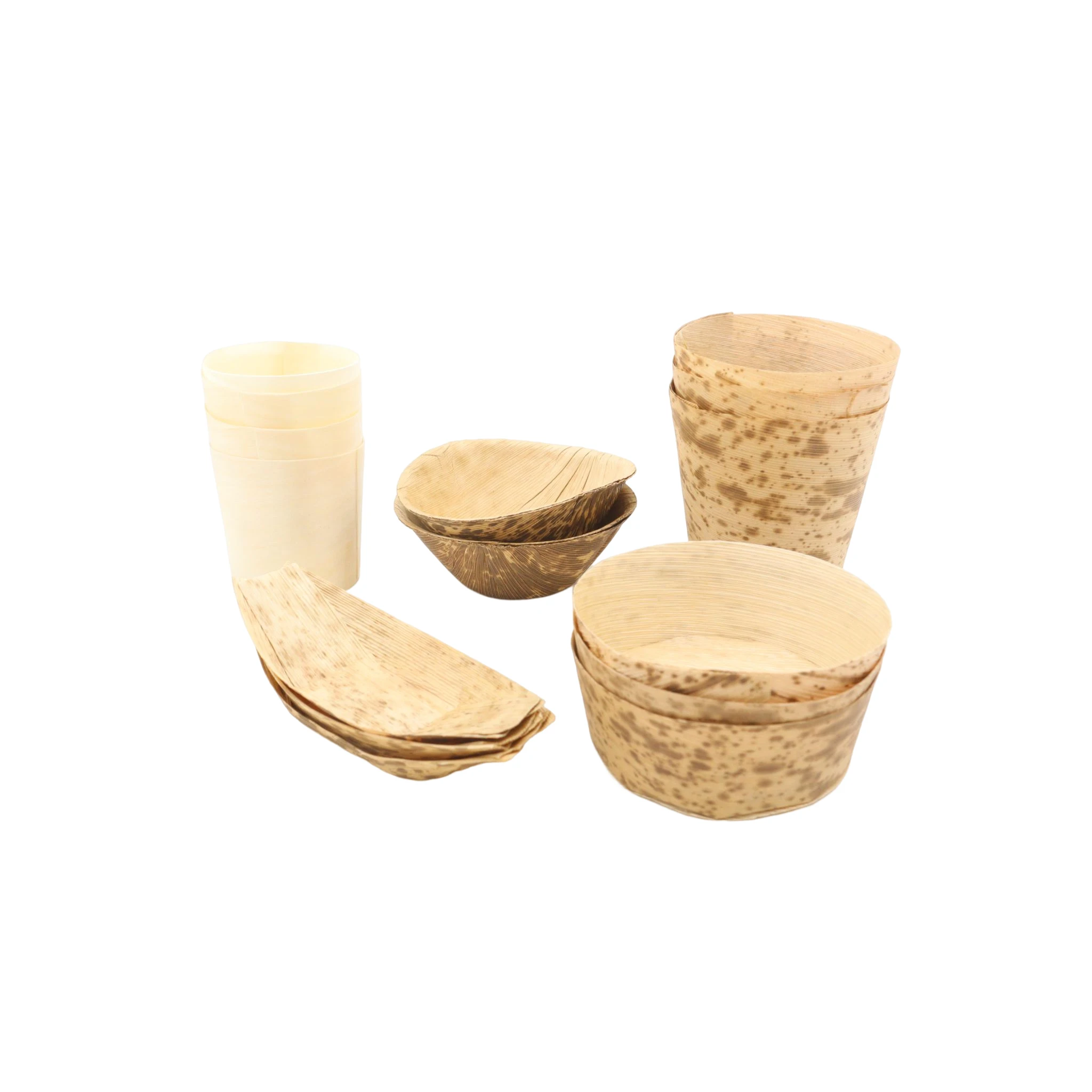 2023 High quality natural bamboo material Customized biodegradable Japanese bamboo leaf cup