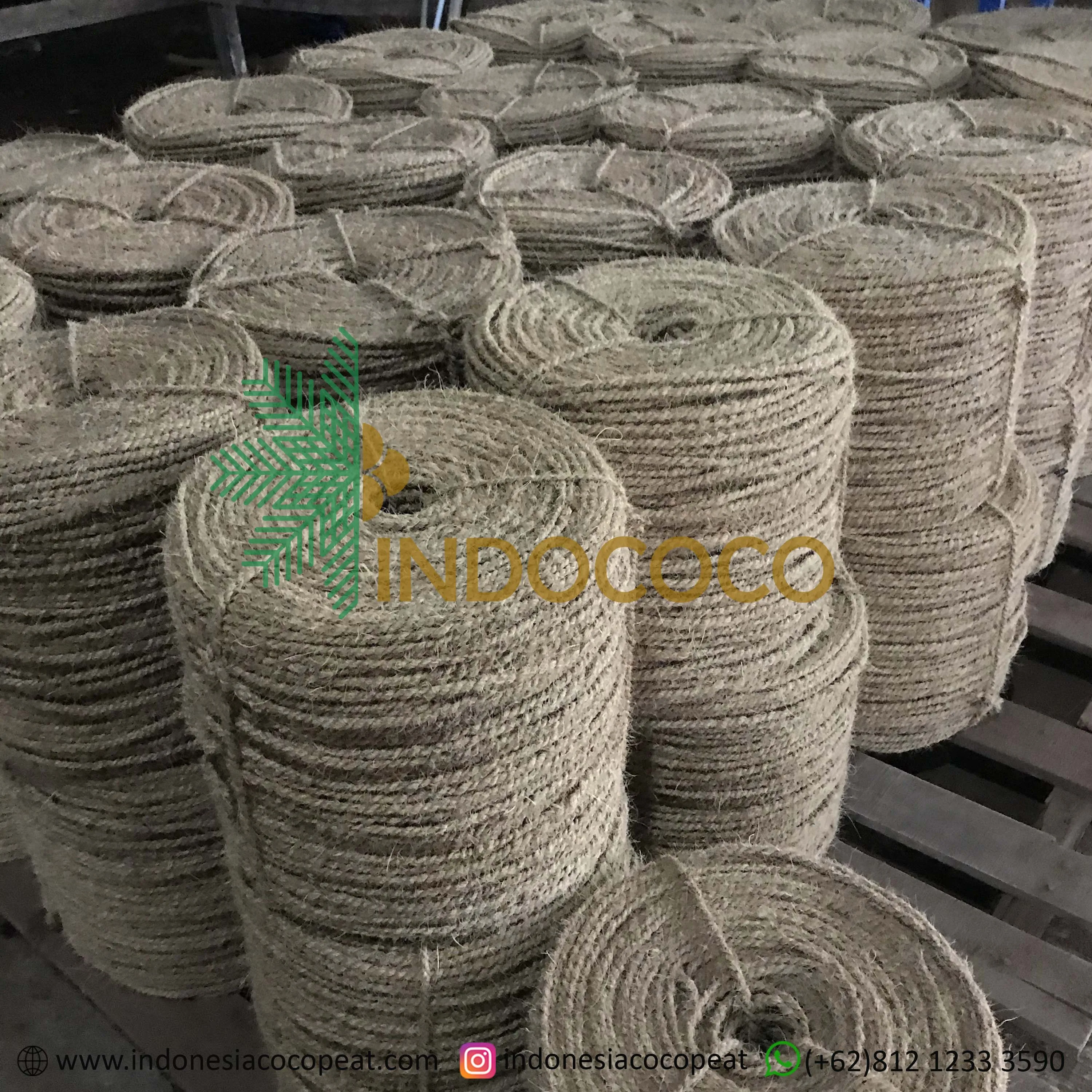 Coco Rope Cocorope Coco Brown Rope Natural Indococo Indonesia Cocopeat Coconut String Fiber Export Quality