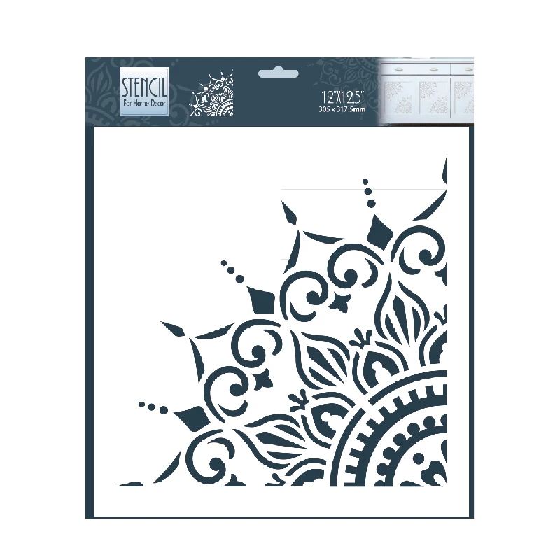 Reusable PET stencil for wall painting and furniture decorating