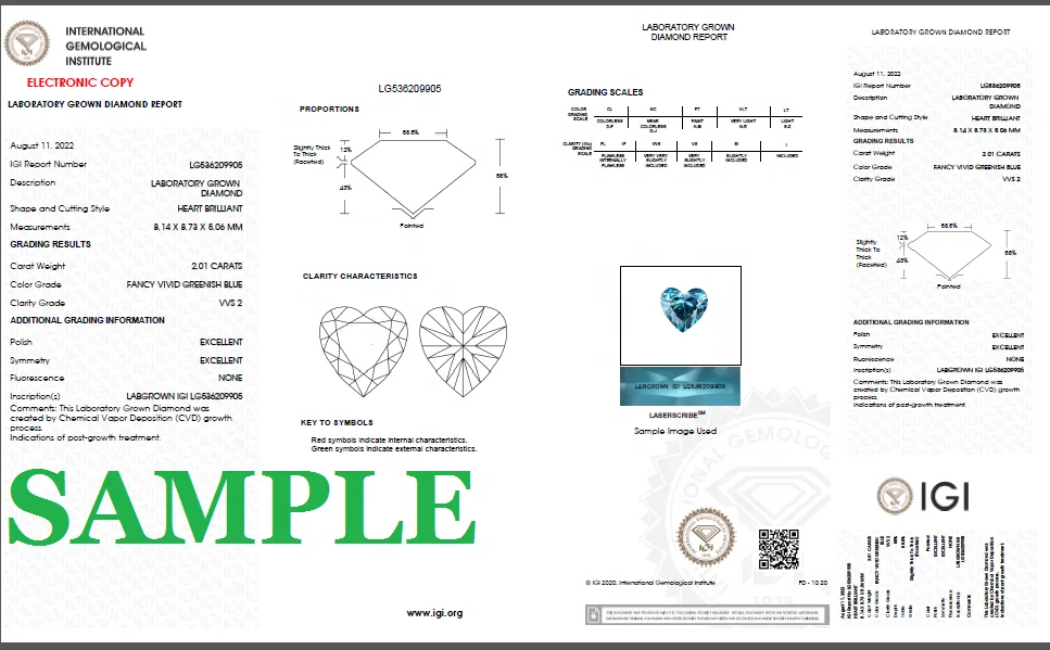 1 CT Blue Heart Shape Diamond Fancy Color Diamond Loose Diamonds For Wedding Ring Anniversary Ring, Pendant,