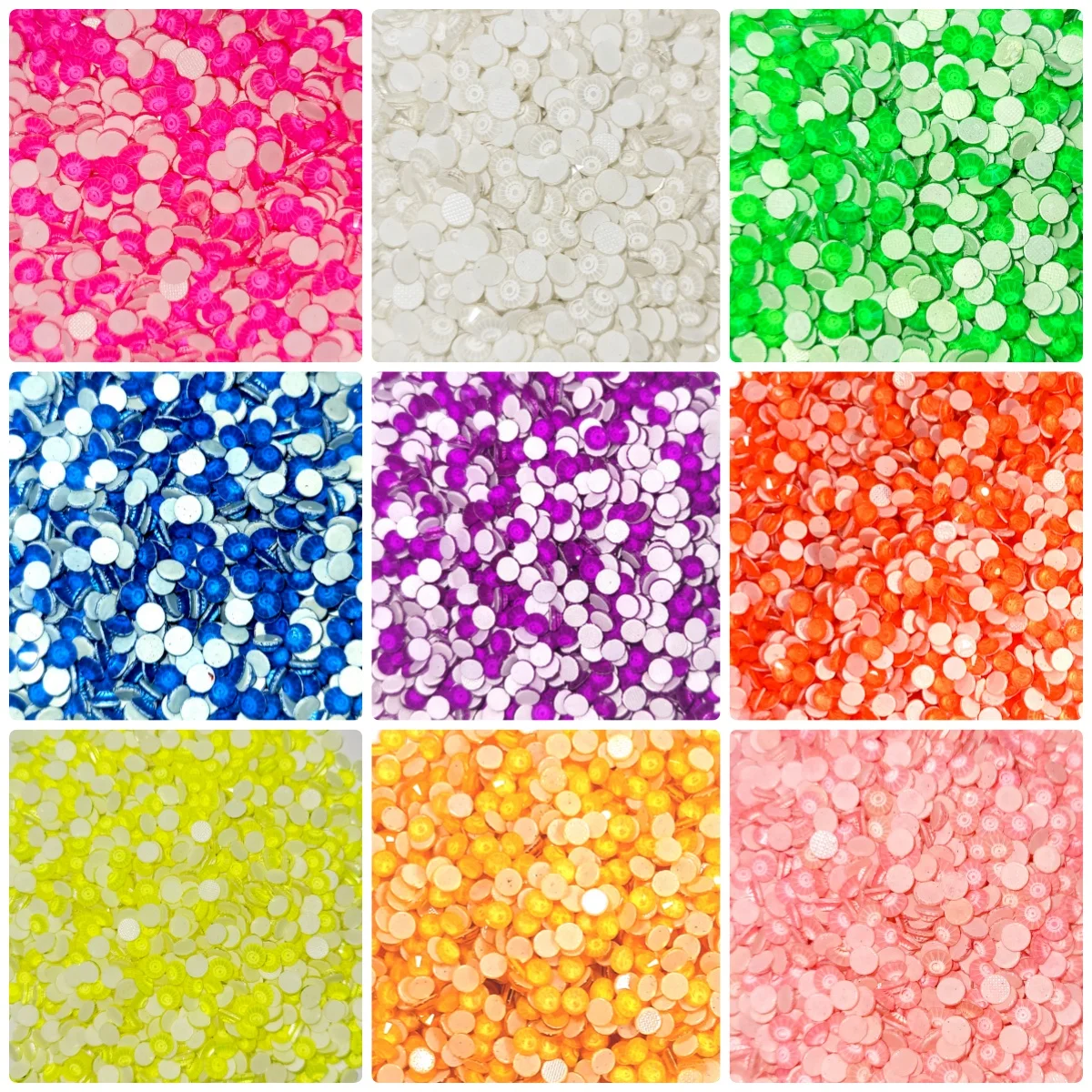 fluorescent rhinestones Factory direct sale fluorescence flatback hotfix rhinestones for dress