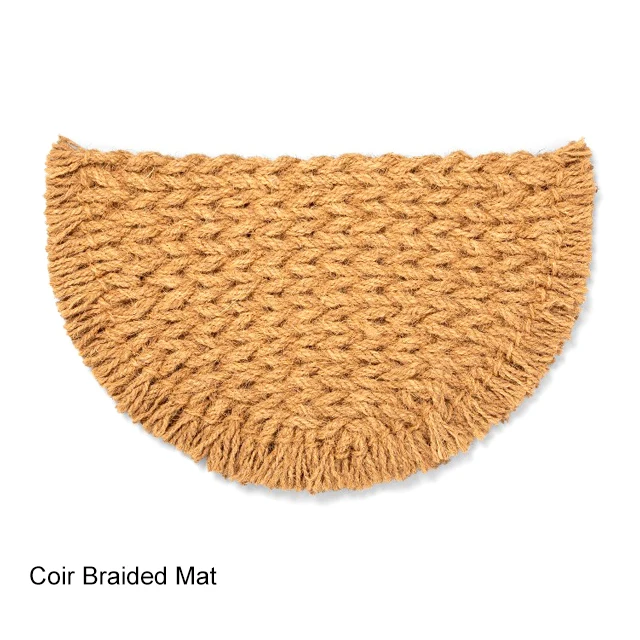 Natural Coir Rope Doormat Long Lasting Rug Anti Skid for Indoor Outdoor Kitchen Home and Office Coir Braided Doormat