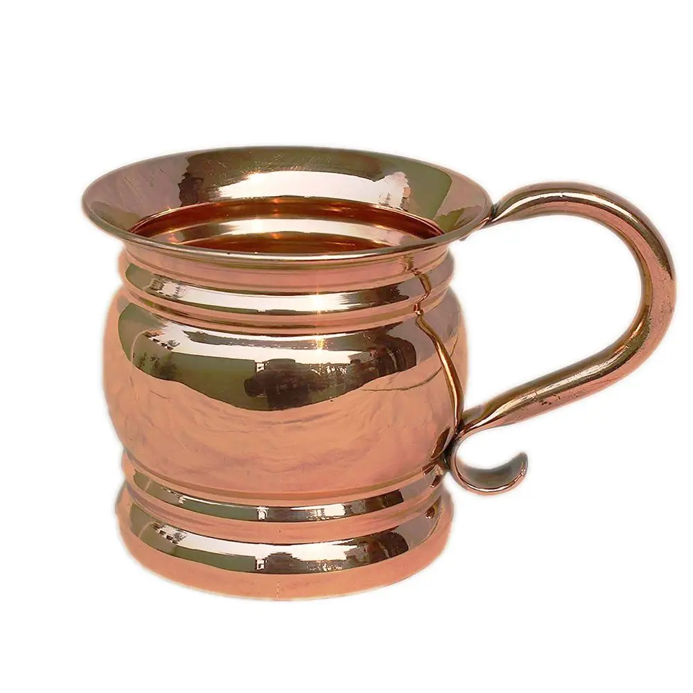 Shiny Polished Finishing Copper Water Drinking Mugs Set of 2 High Selling Moscow Mule Beer Cocktail Mugs Copper Metal Mug