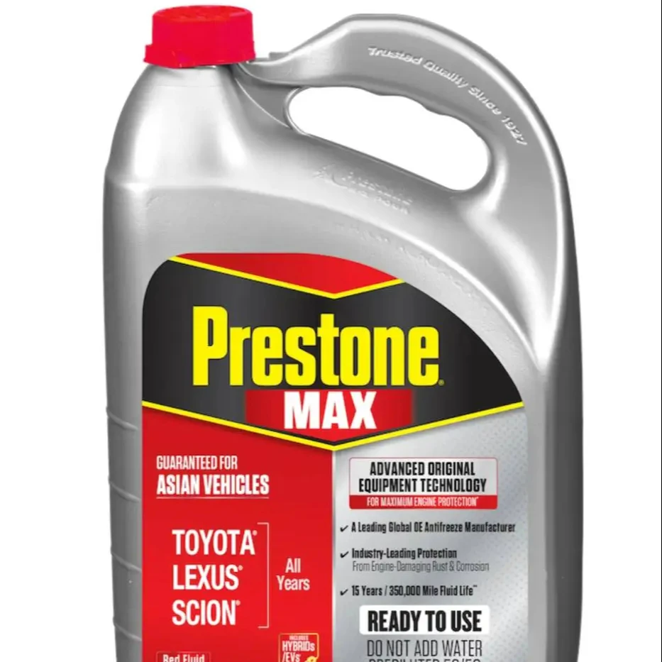 Prestone AF6210 MAX Asian Vehicles (Red) Anti-Freeze and Coolant, 1 Gallon, Pack of 6