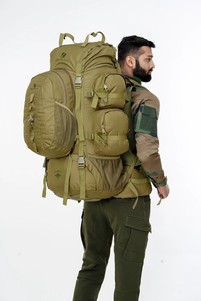 Best Heavy Duty Backpack Ruck Sack Kashmir Backpack for Outdoor Adventure Activities Top Loading Rucksack