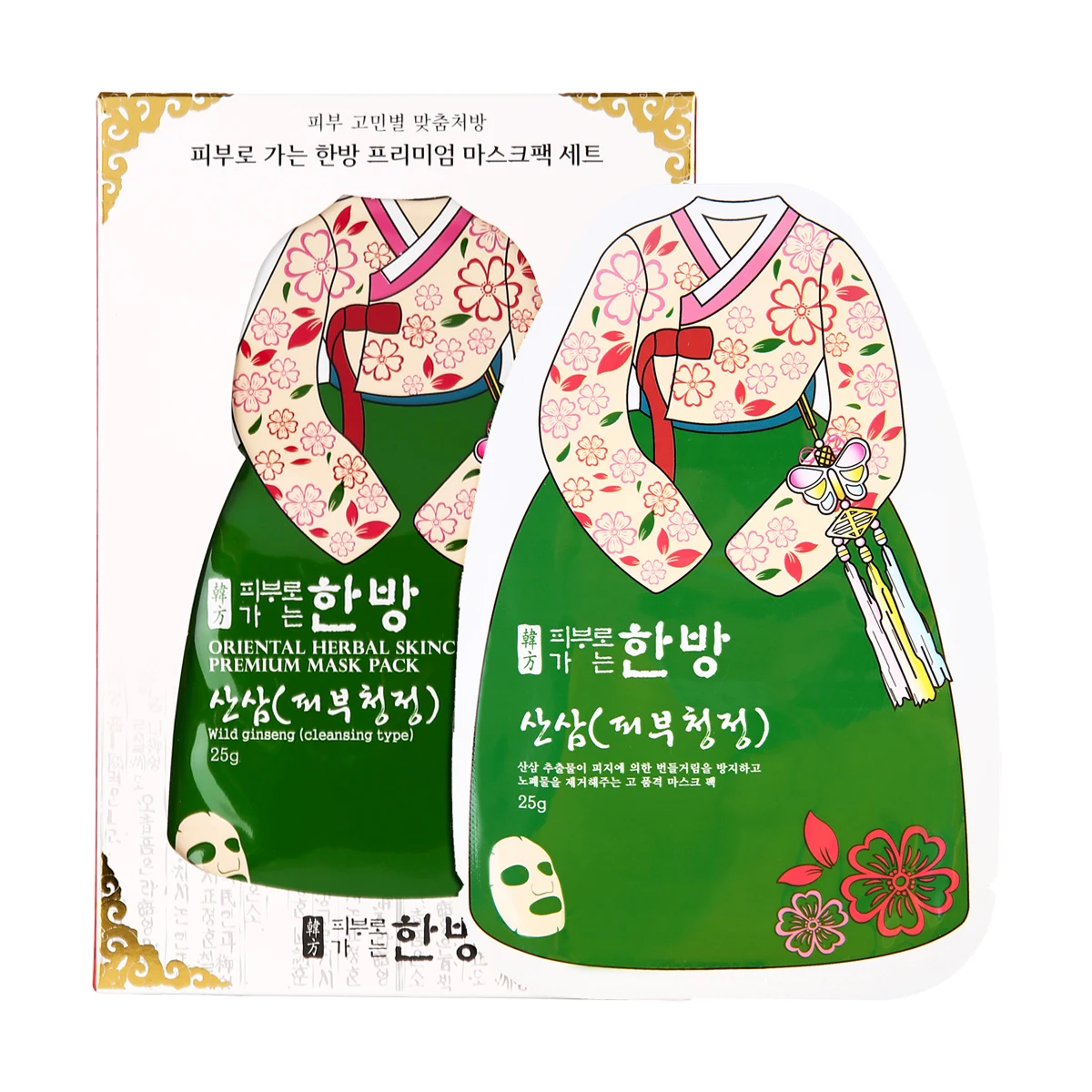 Korean natural care cosmetics based on oriental medicine ORIENTAL HERBAL SKINCARE Premium Mask Pack Wild Ginseng