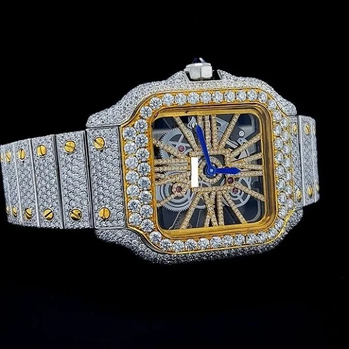 Top Notch Fine Diamond Jewelry Buss Down Moissanite Studded Diamond Watches for Unisex Fashion Statements