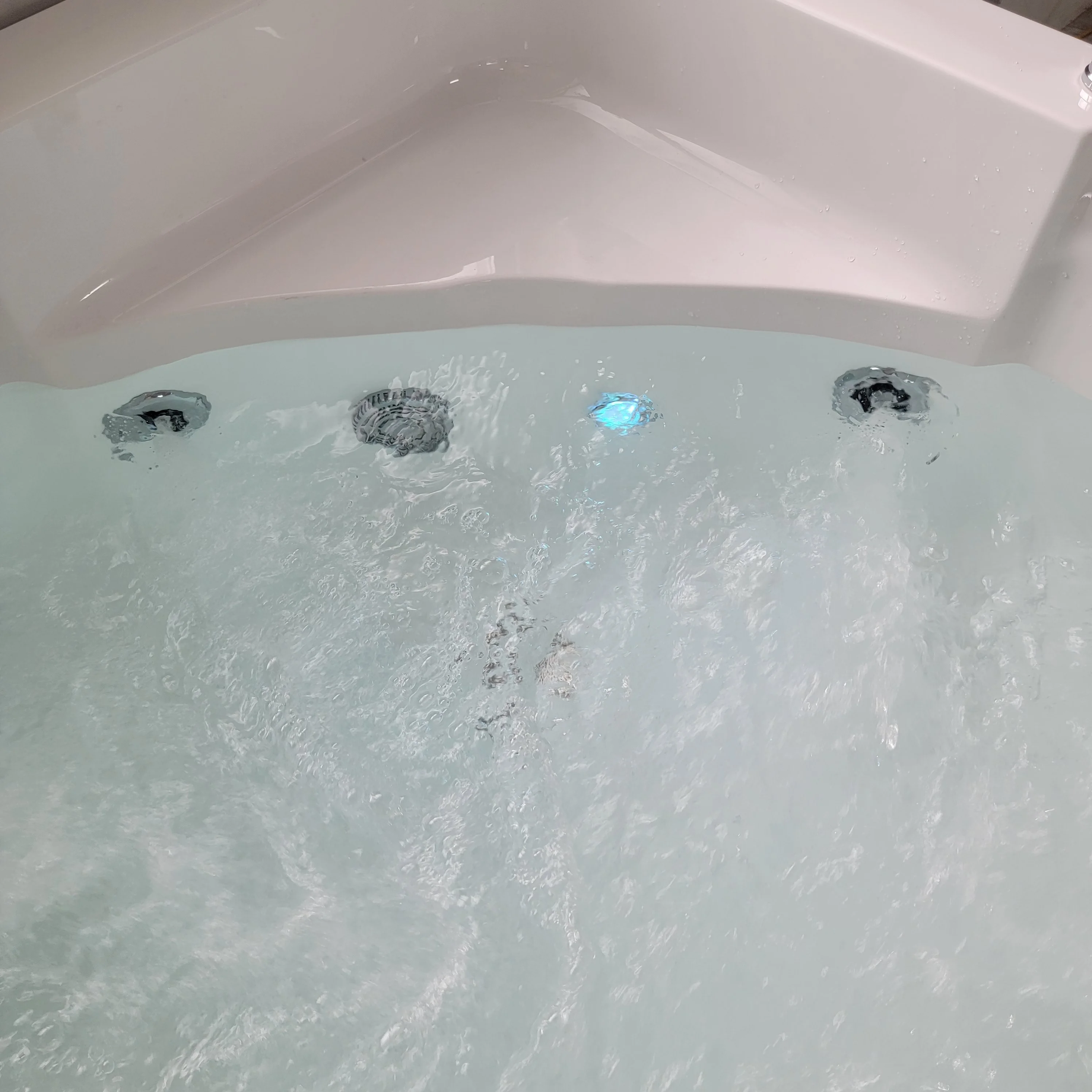 New luxury 2 person jaccuzzi freestanding tub spa bath tub with transparent glass