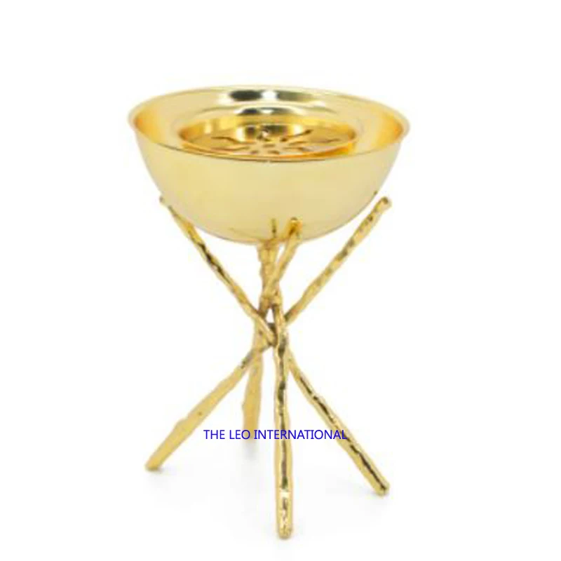 Новейшая коллекция латунная металлическая позолоченная подставка черная матовая чаша 5 Х5 х8