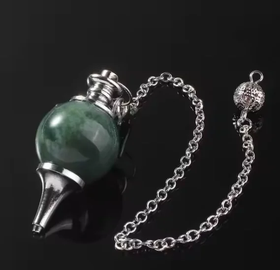 Best Price Moss Agate Ball Pendulums for Energy Healing and Reiki Balancing Use from Indian Exporter at Best Prices