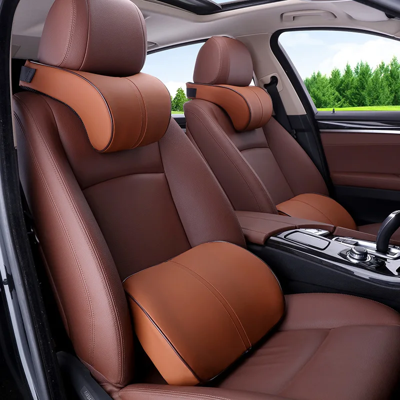 2022 искусственная кожа поясничные Автомобильная поясничная подушка из пены с эффектом памяти сиденье удобное кресло поддержка для автомобиля офис