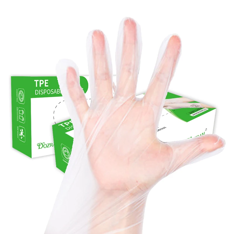 Best Selling Black PE/TPE Gloves Disposable Glove Food Cleaning PE Gloves TPE