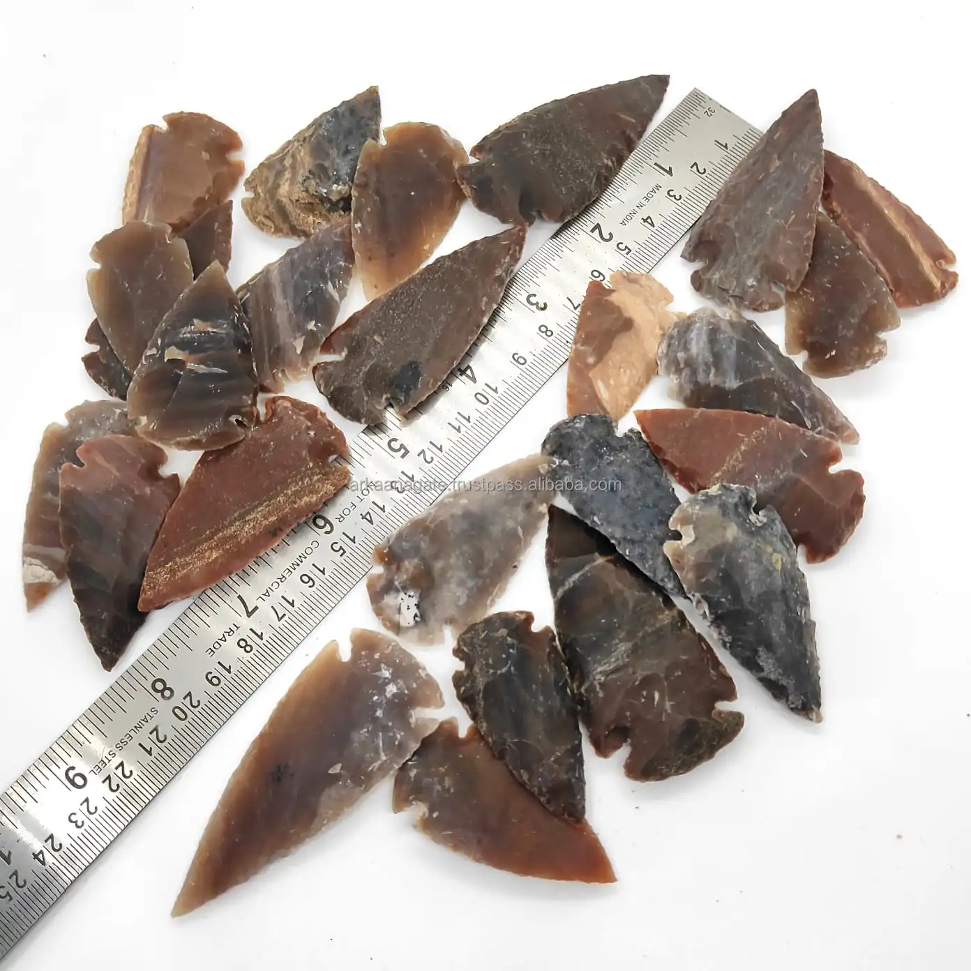 Wholesaler Fancy Jasper Arrowhead Point Spearhead Points chakra crystals healing For Sale