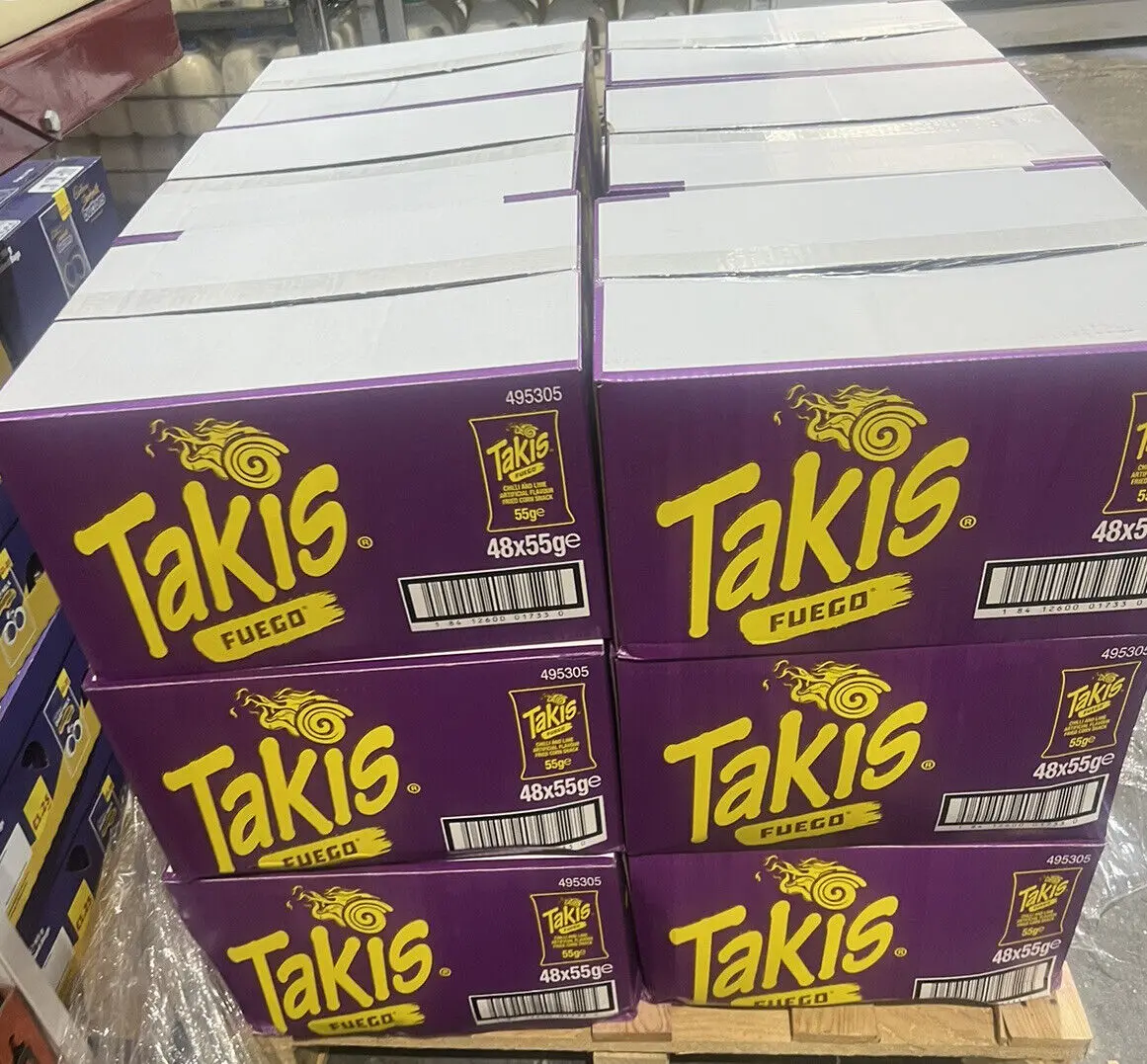 Чипсы Fuego Takis острые закуски из жареного кукурузного зерна твердые текстуры Халяль сертифицированные упакованные в пакеты