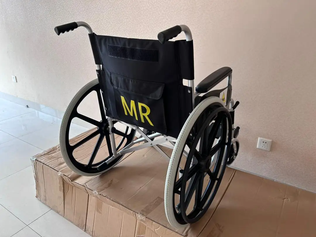 Top-Grade Easy to use Non-Magnetic Hospital MRI/CT Wheelchair Made of Aluminum Material for Medical Use