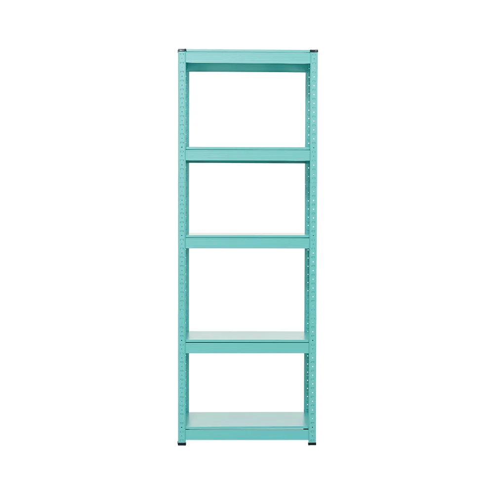 5-Tier Metal Rack Standing Type Storage Shelf with Three Floors/Warehouse Kitchen 3 Layer Blue