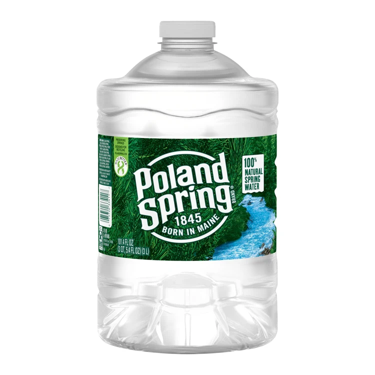 Poland Spring 100% Natural Spring Water 24 Count Mineral Water in Plastic Bottles Comparable to Fiji and Evian
