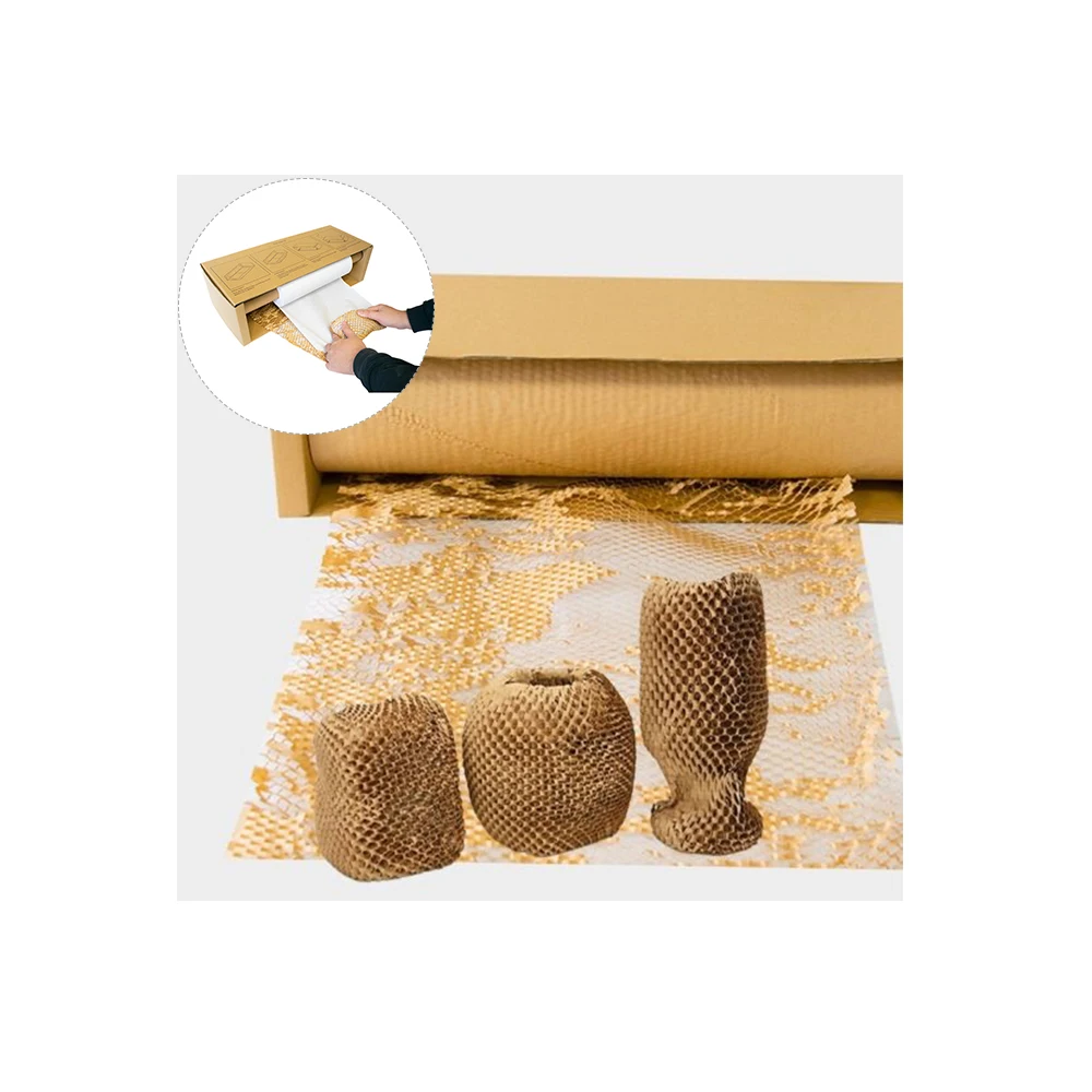 Fully Recyclable Eco-Friendly Kraft Roll for Moving and Packing Protection with Cardboard Dispenser