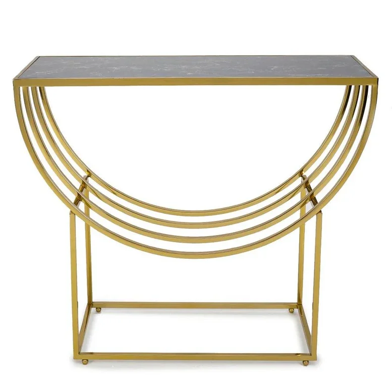 Console Table Black Marble and Gold Color| Side Table For Living Room Bedroom Home Office Decor Customize Shape and Design