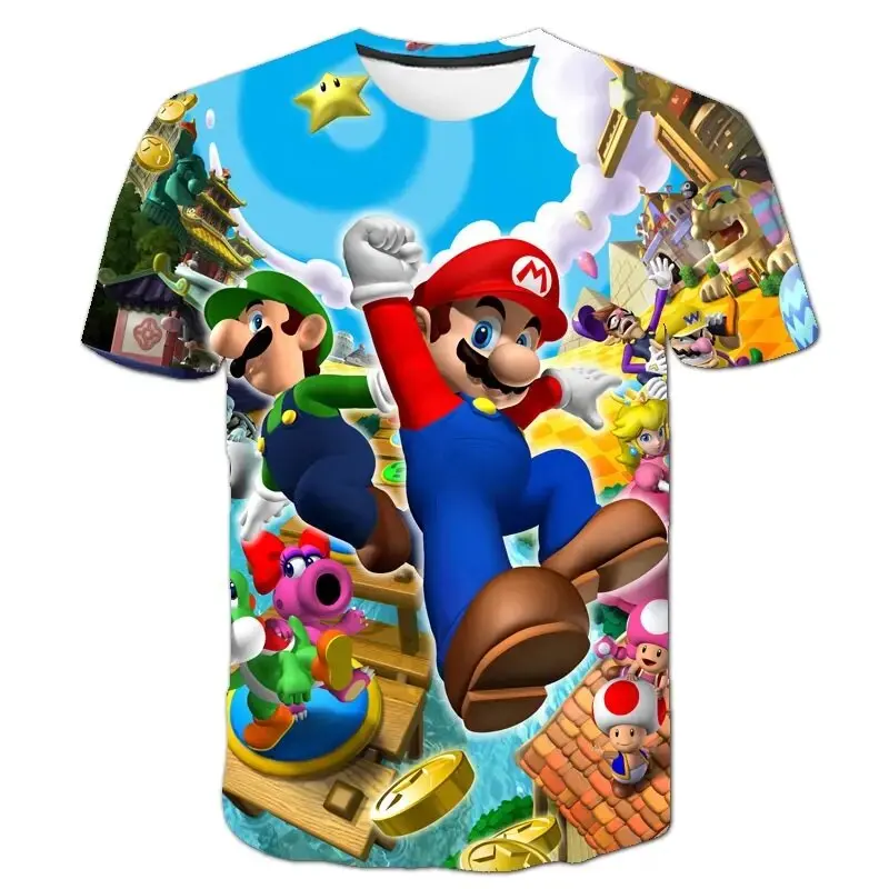 New Flash Sale 3D printing T Shirt Children Clothing Kids Oversized T-Shirts Cartoon Tops Baby Crewneck Shirts With Custom Logos