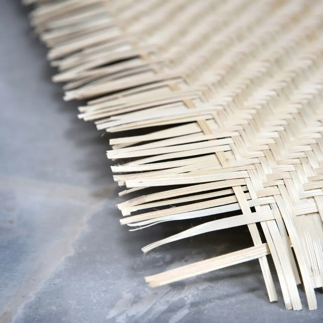 Bamboo weave plywood sheet hand woven bamboo matting sheets for resorts wall and celling made in Vietnam