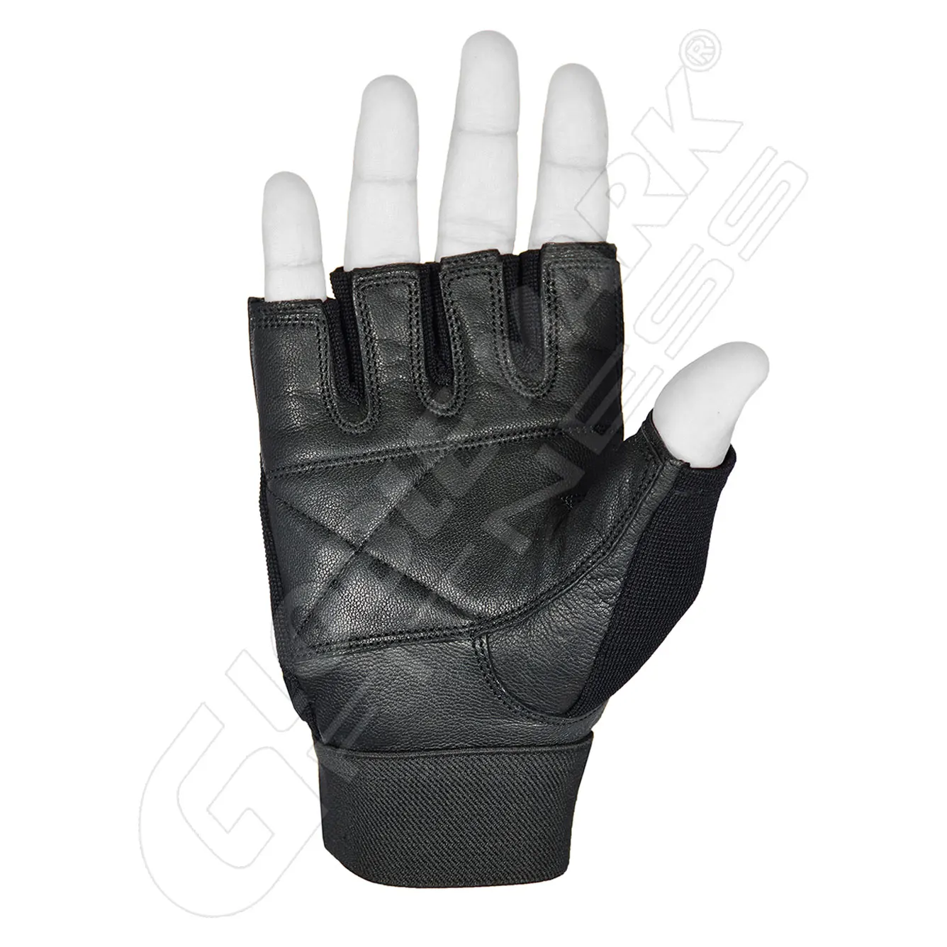 Half-Finger Leather Gym Gloves for Sports Foam Padded Palm for Weightlifting Bodybuilding Fitness Exercise Workout Training