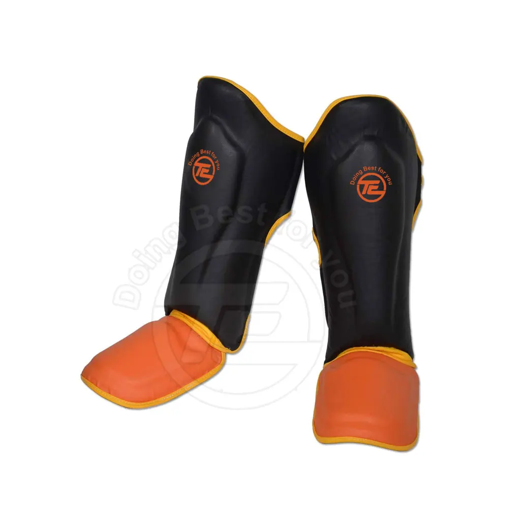 Custom Logo Shin Pads in Step Leg Pads / Protective Muay Thai Boxing Training Kick Boxing Shin Pad