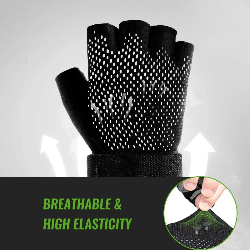 Fishing Training Climbing Cycling Fitness Weight Lifting Gloves Fingerless Gym Exercise Powerlifting Workout Gloves